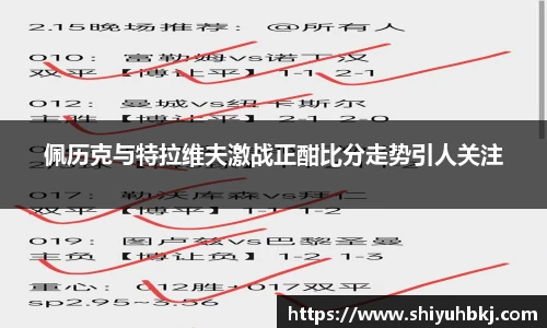 佩历克与特拉维夫激战正酣比分走势引人关注